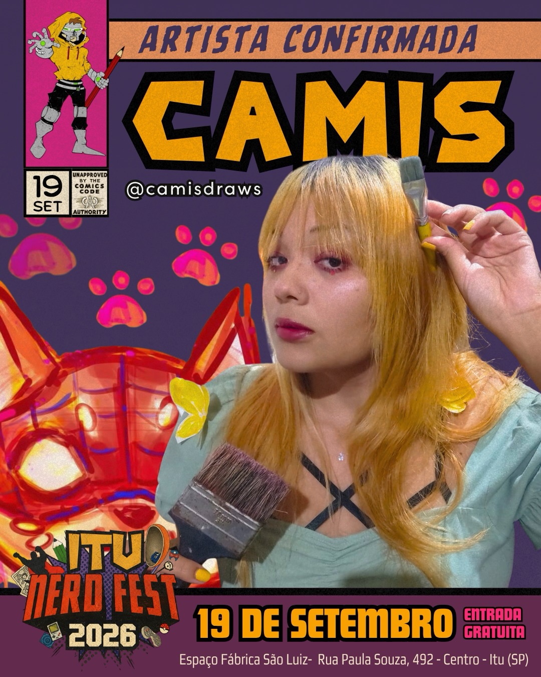 Camis confirmada no Itu Nerd Fest 2026