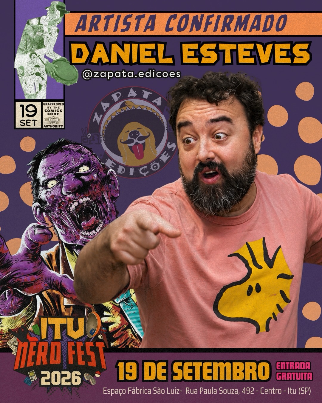 Daniel Esteves confirmado no Itu Nerd Fest 2026