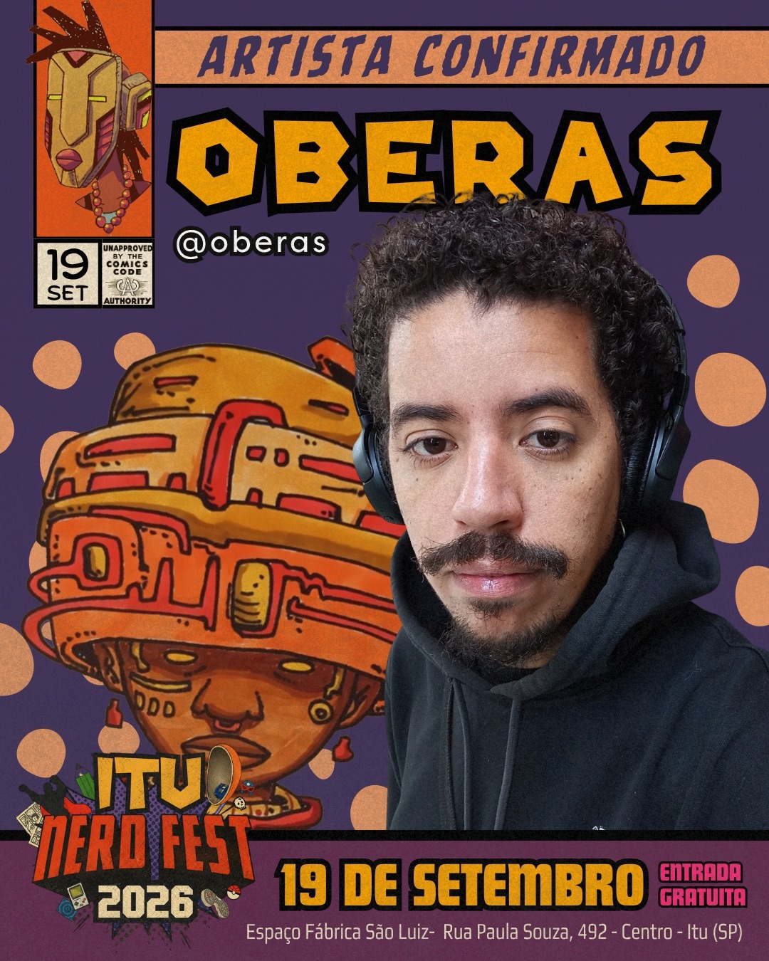 Oberas confirmado no Itu Nerd Fest 2026