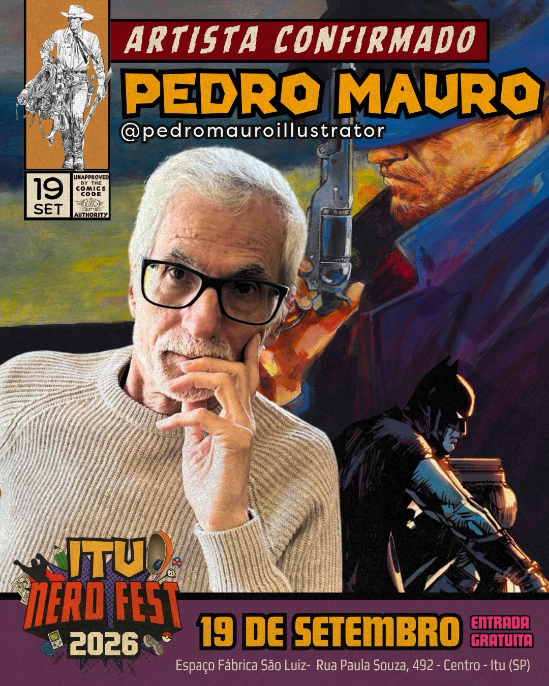 Pedro Mauro confirmado no Itu Nerd Fest 2026