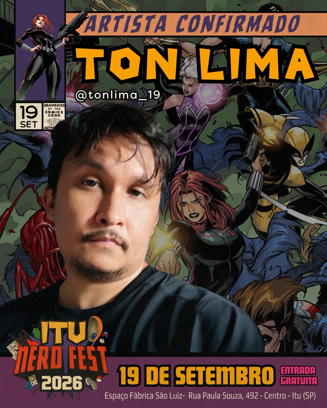 Ton Lima confirmado no Itu Nerd Fest 2026