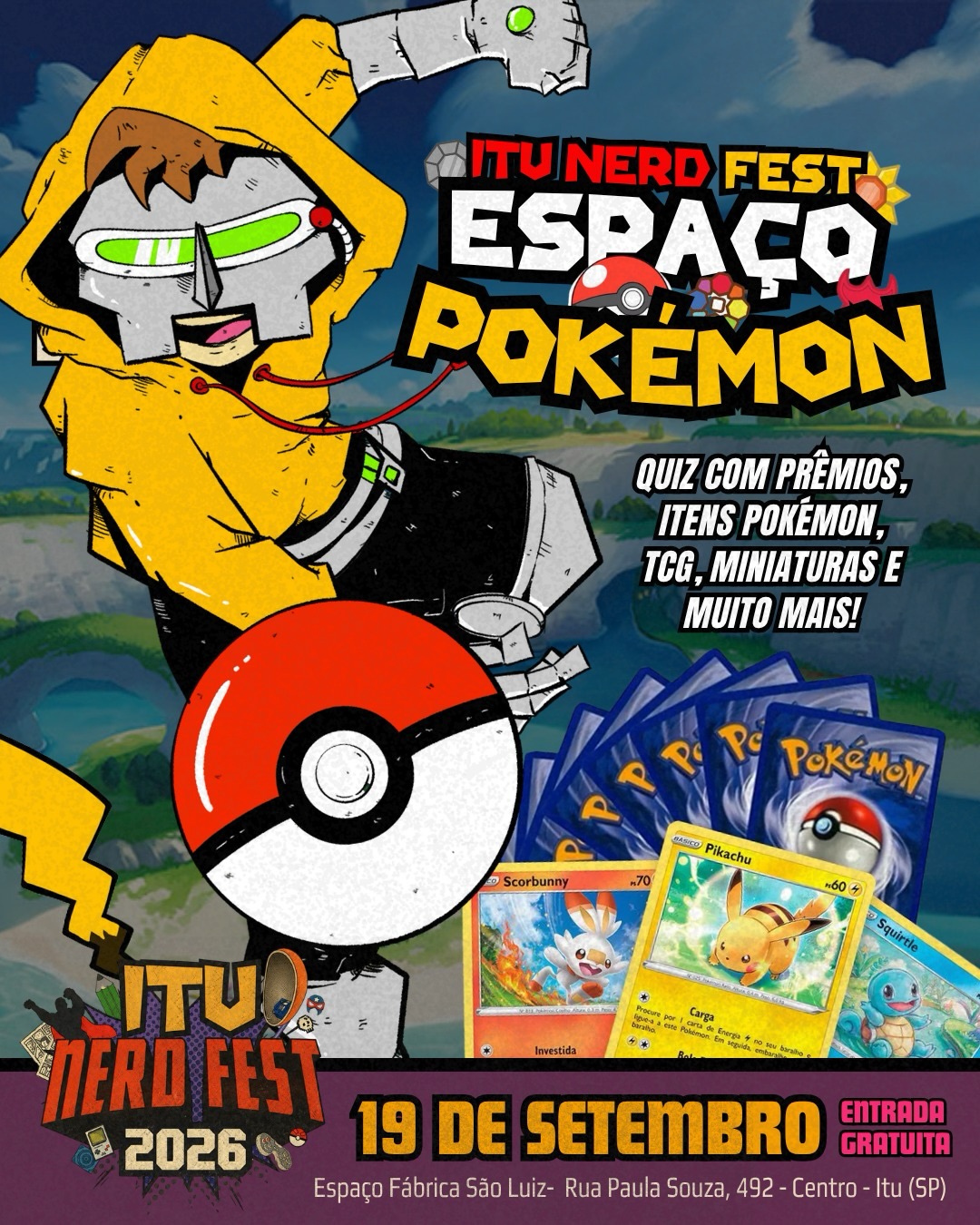 Espaço Pokémon confirmado no Itu Nerd Fest 2026