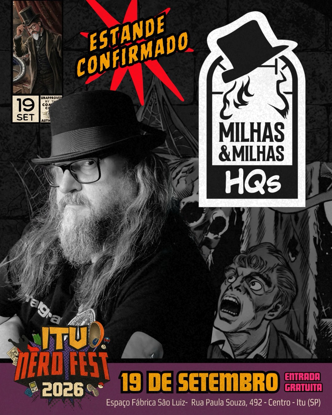 Milhas e Milhas HQs, estande confirmado no Itu Nerd Fest 2026