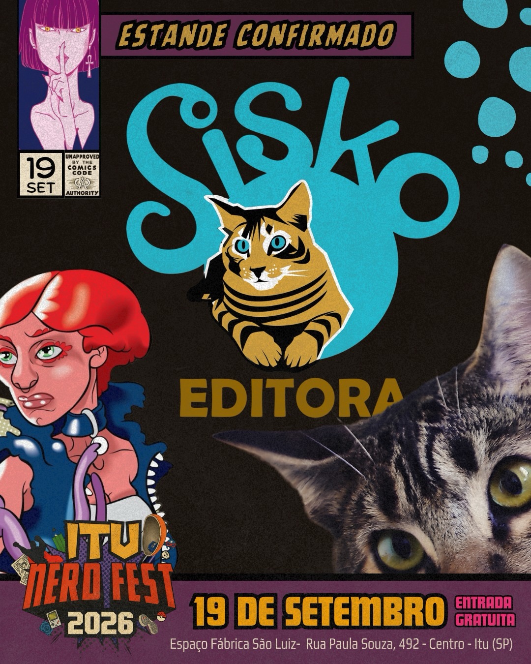 Sisko Editora, estande confirmado no Itu Nerd Fest 2026